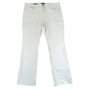NYDJ Marilyn Straight‎ White Denim Jeans Women's 16P Petite Lift Tuck Technology